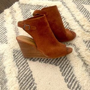 Lucky brand leather wedge